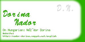 dorina nador business card